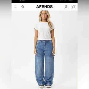 NWT AFENDS Hemp Denim Workwear Cargo Carpenter Jeans